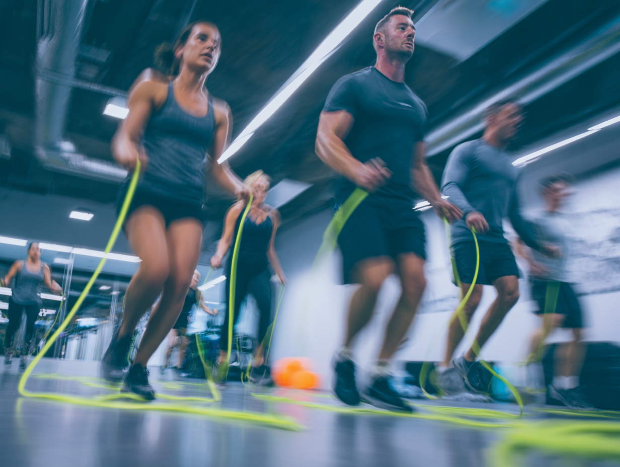 Активні люди на тренуванні